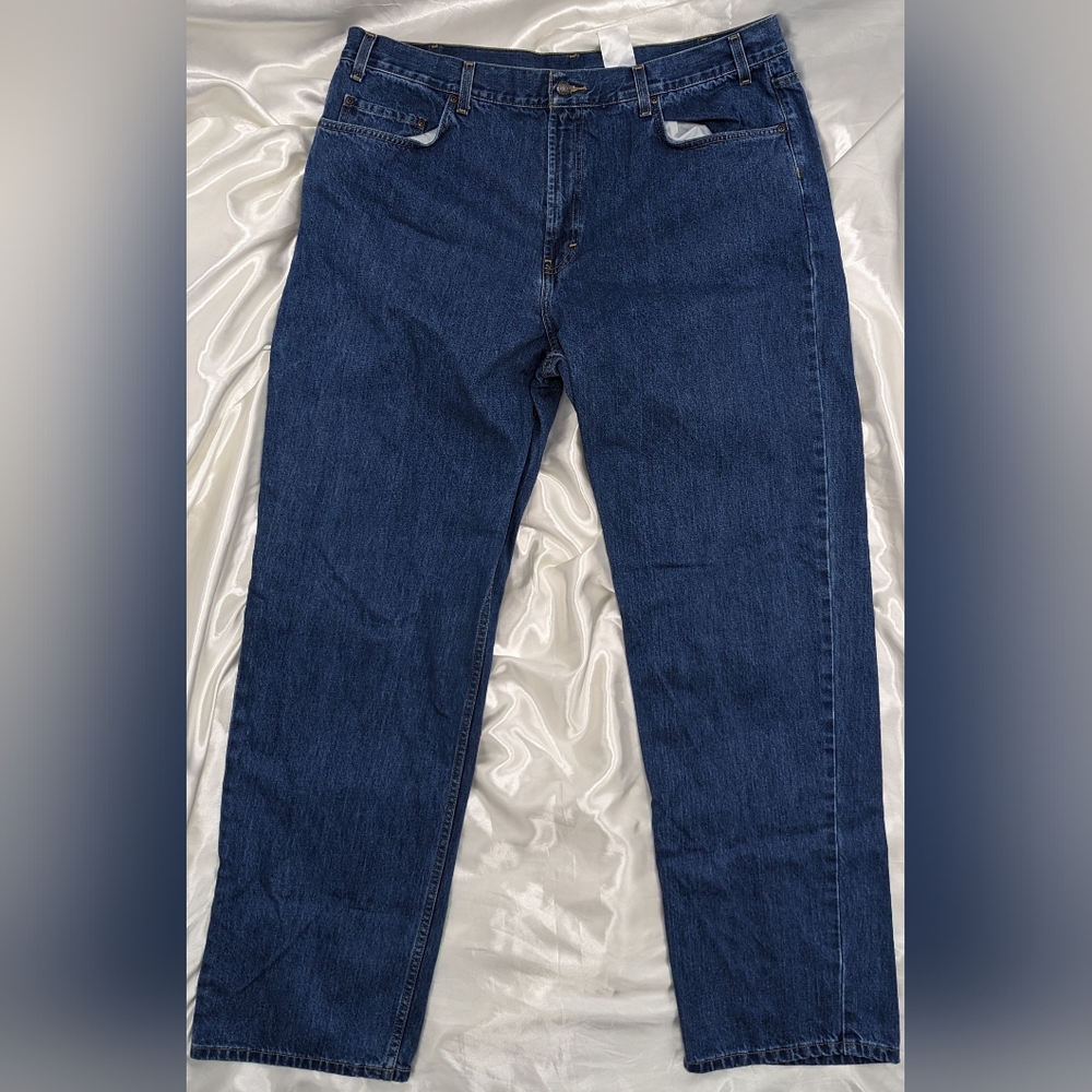Kirkland Men's 42x34 XL Medium Wash Blue Denim Wash Classic Straight Jeans